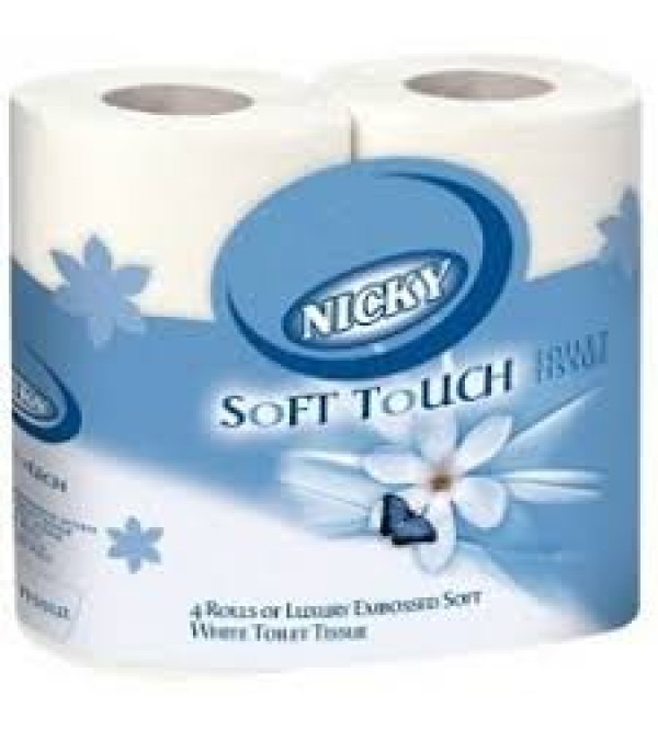 Toilet Roll, 2 Ply (pack of 4 rolls, 10 packs per case)